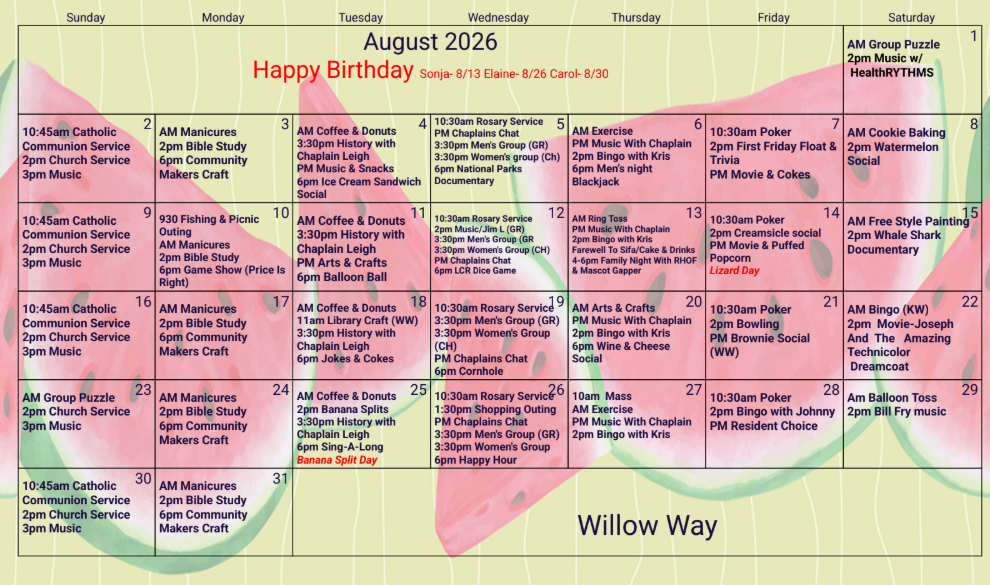 Willow Way Aug 2026